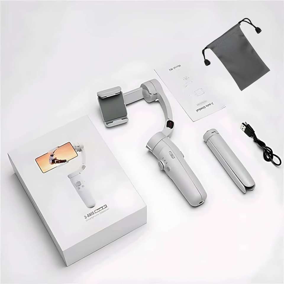 M1 White Portable Gimbal Phone Stability