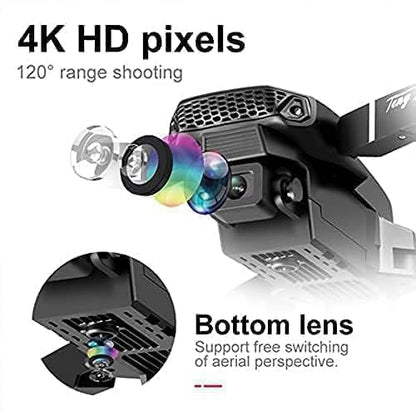 E88 Pro Foldable Brushless Drone — 4K + 1080P Dual-Cam, Wi-Fi FPV, GPS-like Visual Positioning, One-Tap Return, App & RC Control