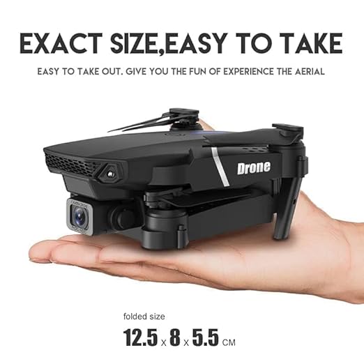 E88 Pro Foldable Brushless Drone — 4K + 1080P Dual-Cam, Wi-Fi FPV, GPS-like Visual Positioning, One-Tap Return, App & RC Control