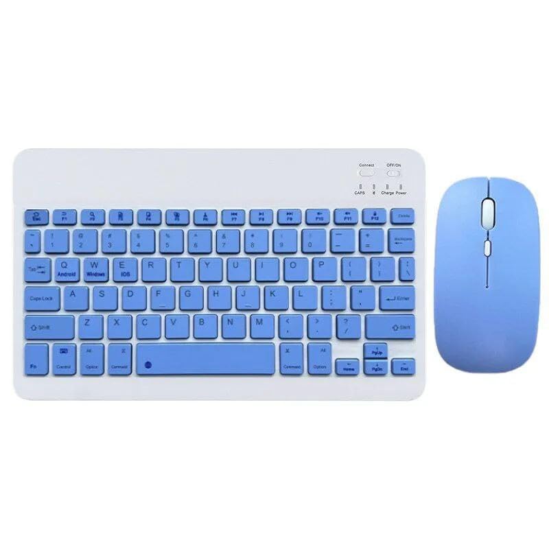 Wireless Bluetooth Keyboard and Mouse Combo,Ultra-Slim Ergonomic Small Rechargeable Bluetooth Keyboard Mouse Set