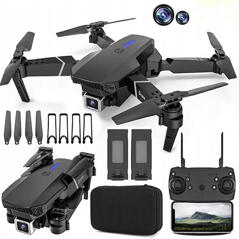 E88 Pro Foldable Brushless Drone — 4K + 1080P Dual-Cam, Wi-Fi FPV, GPS-like Visual Positioning, One-Tap Return, App & RC Control