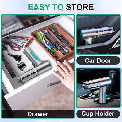 5-in-1 Mini Handheld Vacuum Cleaner | USB Rechargeable Portable Dust Cleaner for Home, Car, and Keyboard
