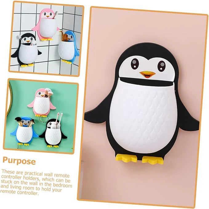 Penguin Toothbrush Holder/Brush Stand/Pen Holder/Kitchen/Bedroom/Office Plastic Toothbrush Holder