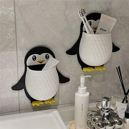 Penguin Toothbrush Holder/Brush Stand/Pen Holder/Kitchen/Bedroom/Office Plastic Toothbrush Holder