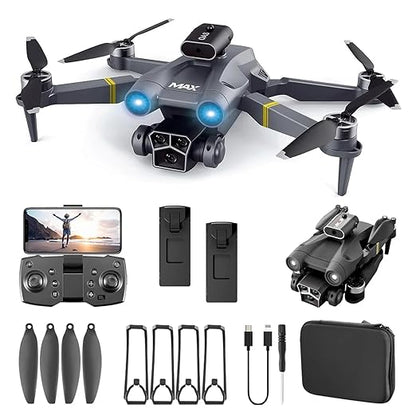 Drone with HD Dual Camera, Brushless Motor, One-Click Takeoff/Landing, Gesture Control, Wi-Fi Camera & Remote Control – X Drone A1 (M3 MAX)