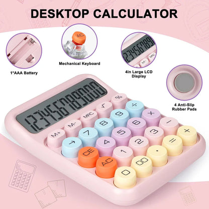 Cute & Quirky Aesthetic Calculator with 12-Digit Display