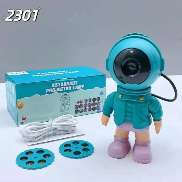 Astronaut Projector Creative Atmosphere Light Magnetic Head Rotating Integrated LED Light Beads with Filin Films