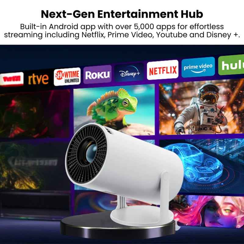 Zenith: Portable WiFi-Enabled HD Smart Projector.