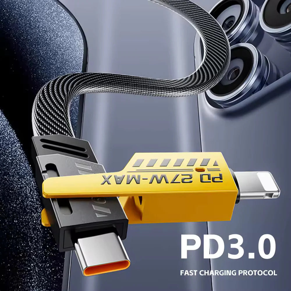 BlackBoar Power Fusion X - 4 in 1 Metal Flat Braided