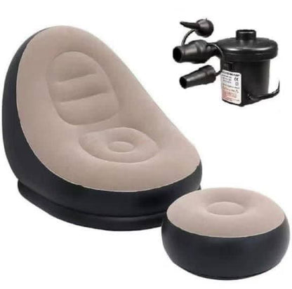 Portable Fast Inflatable Sofa Chair with Foot Stool
