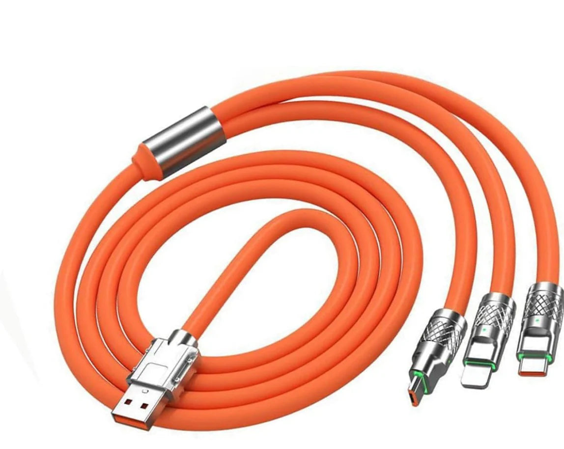 3 In 1 USB Charging Cable, 120W Fast Charging Cable