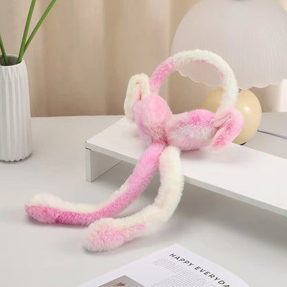 Plush Winter Moving Bunny Ear Earmuff