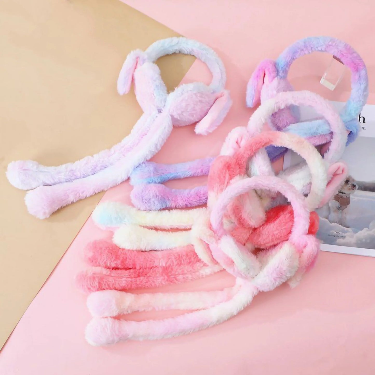 Plush Winter Moving Bunny Ear Earmuff