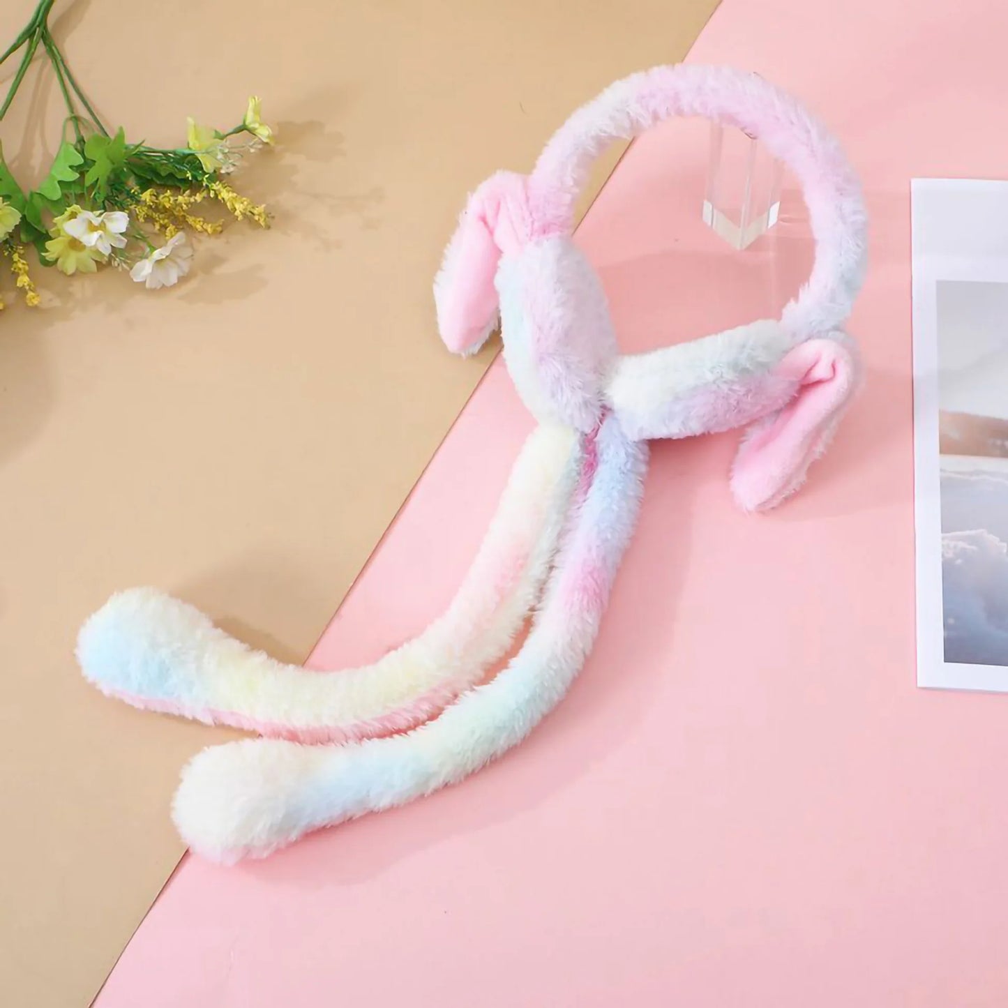 Plush Winter Moving Bunny Ear Earmuff