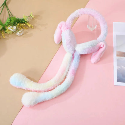 Plush Winter Moving Bunny Ear Earmuff