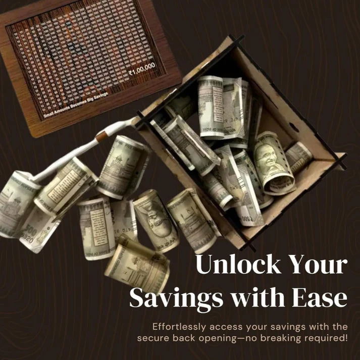 Wooden Piggy Money Bank