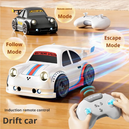 Craveon Mini Drift Car with Remote Control 2.4G, Follow & Escape Modes Kids Gift (Multicolor)