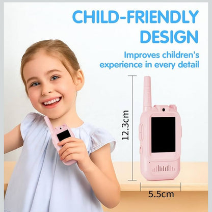 Kids Pretend Play Mobile Phone Toy Set, Pink and Blue, Sound and Light Role Play Toy for Children, Pack of 2