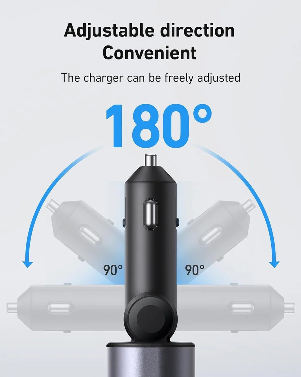 Retractable Car Charger, 120 W, 4 in 1 Super Fast Charge (31.5 inch) with 2 USB Ports for iPhone 15 / 14 / 13 / 12 Pro Max XR, iPad, Samsung, Pixel