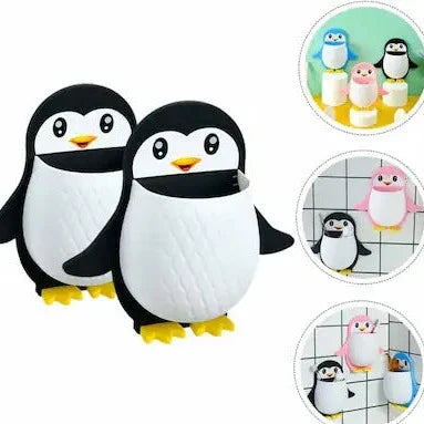 Penguin Toothbrush Holder/Brush Stand/Pen Holder/Kitchen/Bedroom/Office Plastic Toothbrush Holder