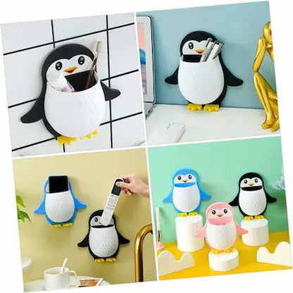 Penguin Toothbrush Holder/Brush Stand/Pen Holder/Kitchen/Bedroom/Office Plastic Toothbrush Holder