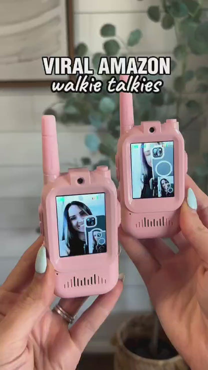 Kids Pretend Play Mobile Phone Toy Set, Pink and Blue, Sound and Light Role Play Toy for Children, Pack of 2