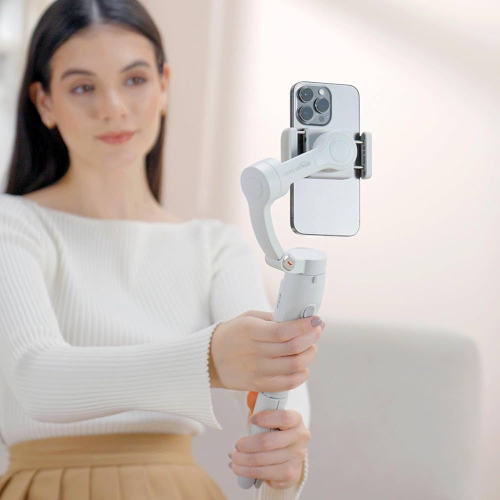 M1 White Portable Gimbal Phone Stability
