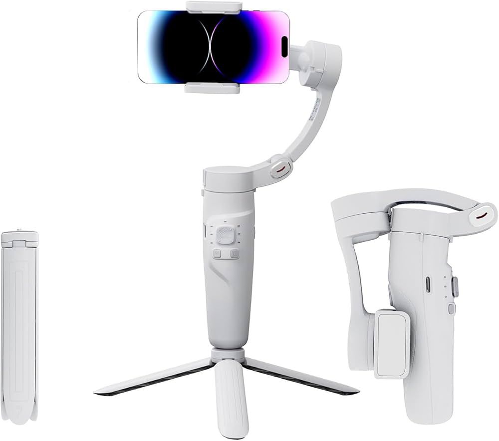 M1 White Portable Gimbal Phone Stability