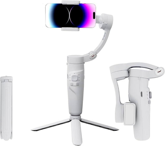 M1 White Portable Gimbal Phone Stability