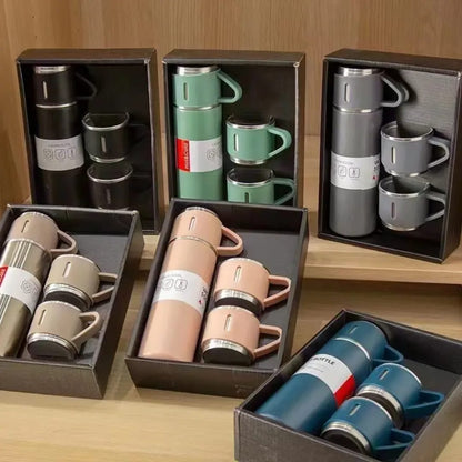 Stainless Steel Vacuum Flask Set