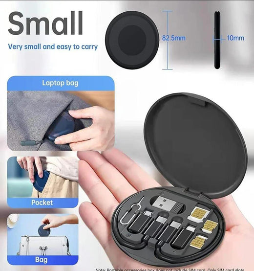 Mini Multi-Functional Fast Charging Data Cable Set.