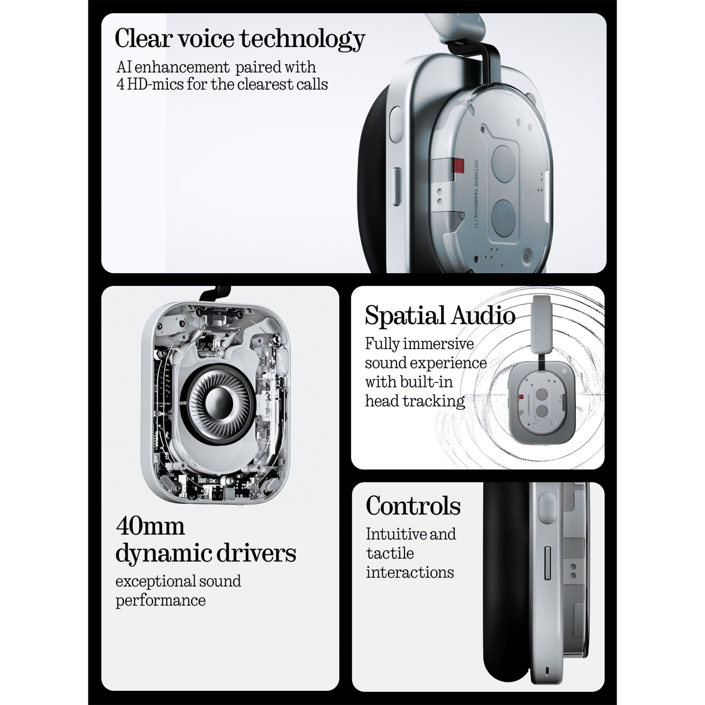 Nothing Headphone (1) – Wireless Bluetooth Headphones with Clear Sound