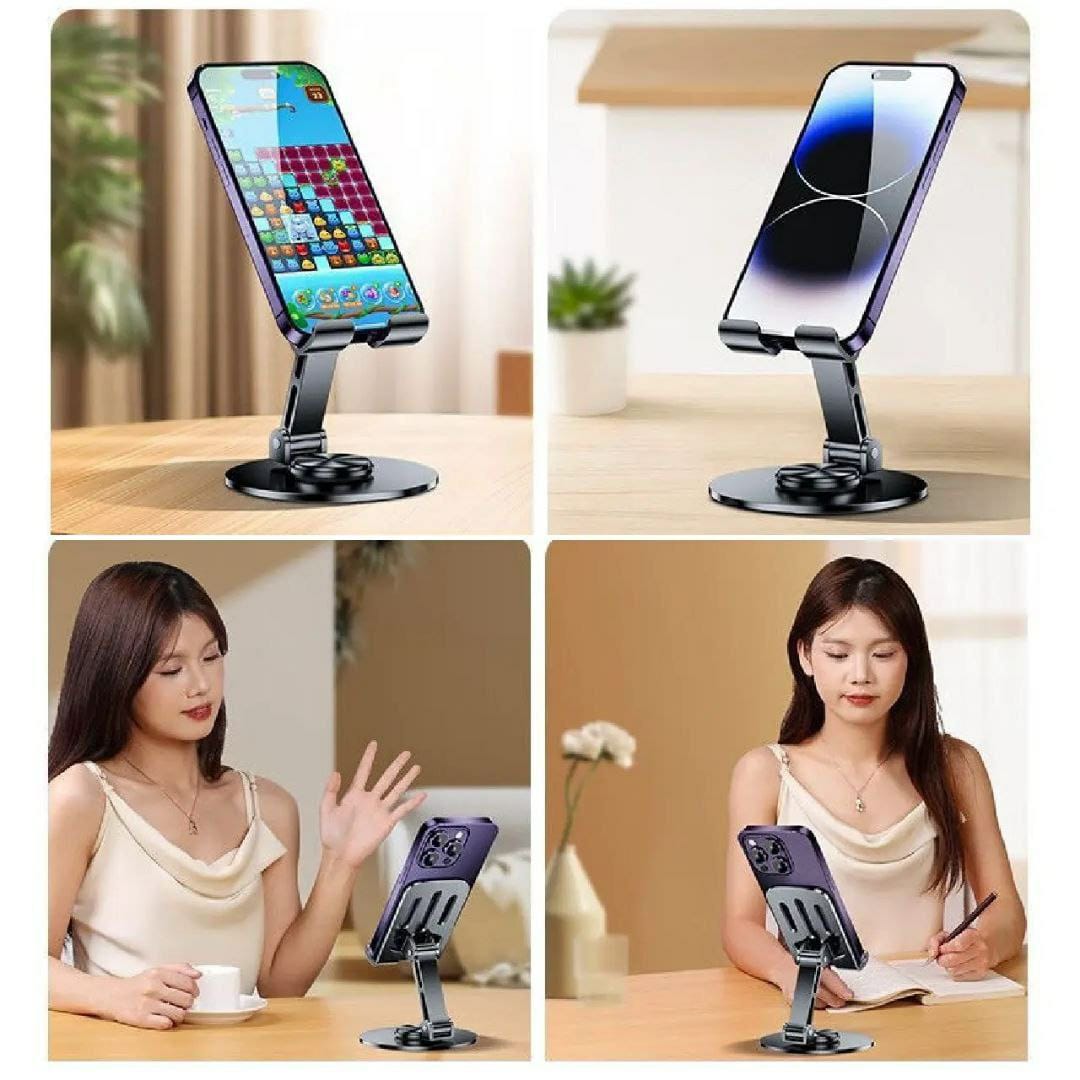 360° Multifunctional Metal Desk Phone Stand